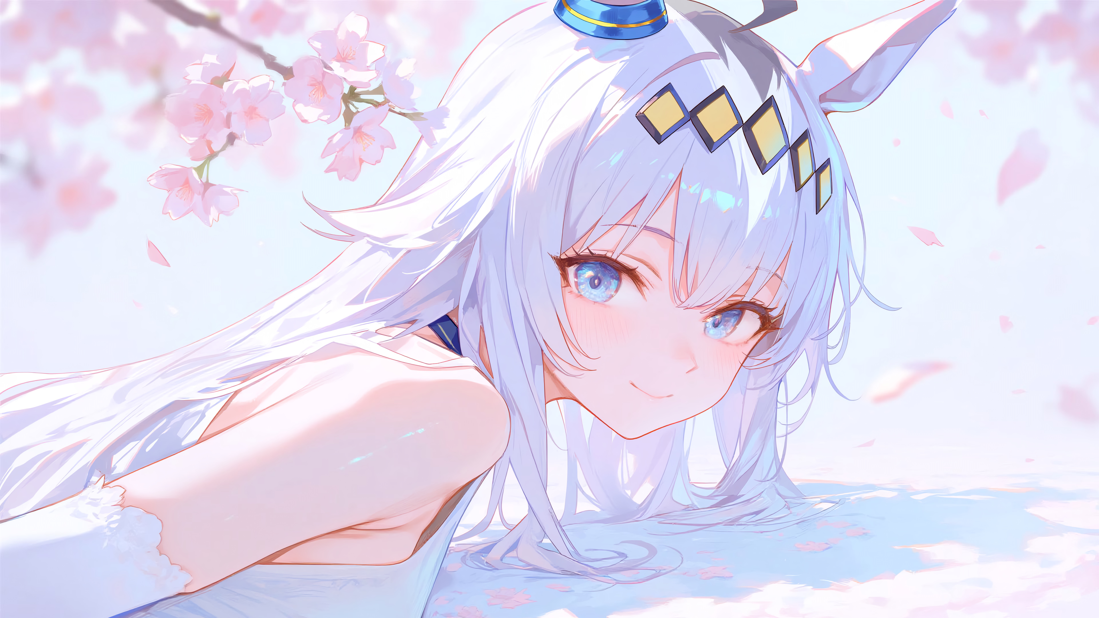 Oguri Cap Cherry Blossom Portrait Umamusume 4k Wallpaper | PixieWall — free download