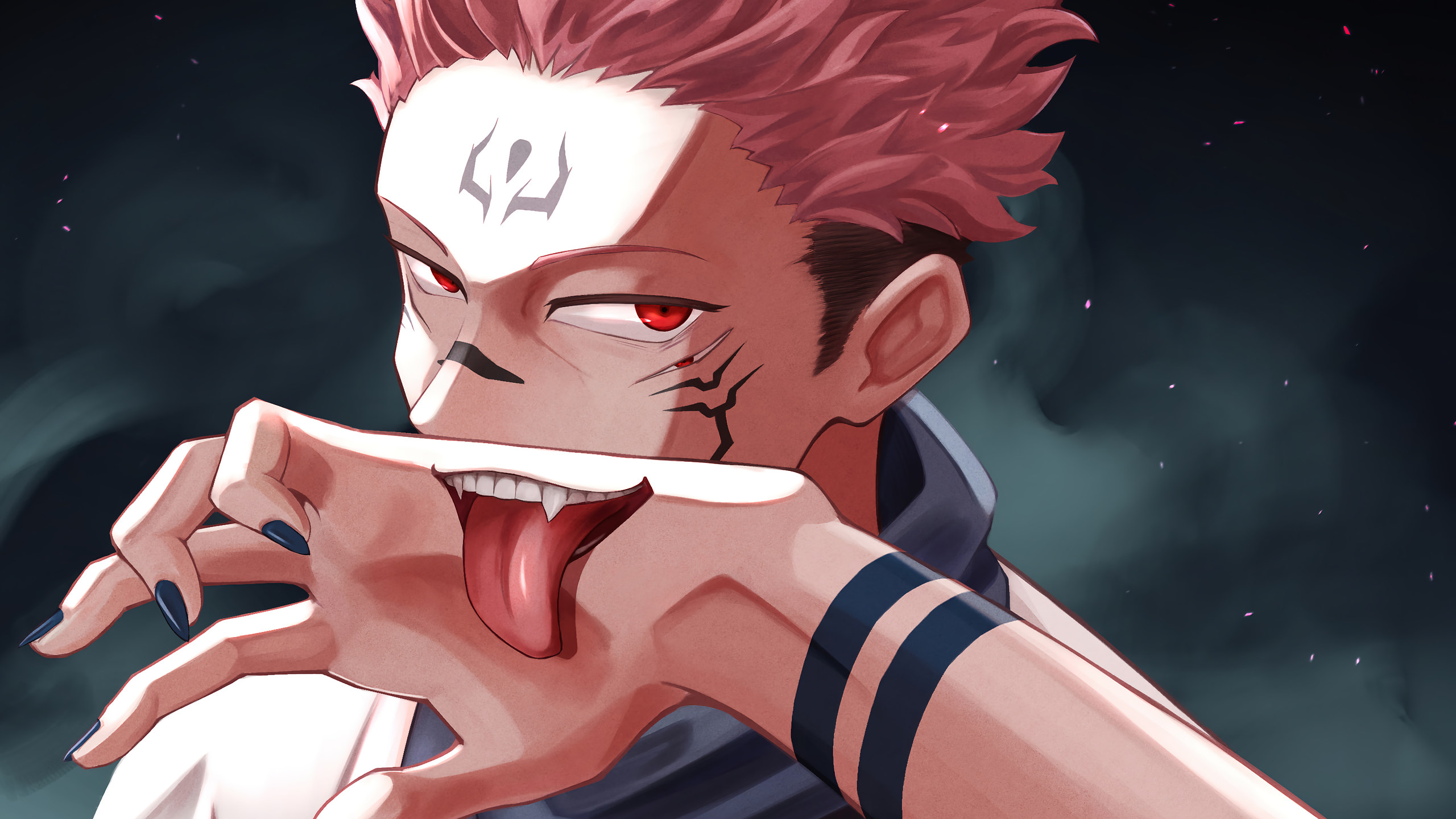 jujutsu-kaisen-ryomen-sukuna-tattoo-4k-wallpaper-pixiewall