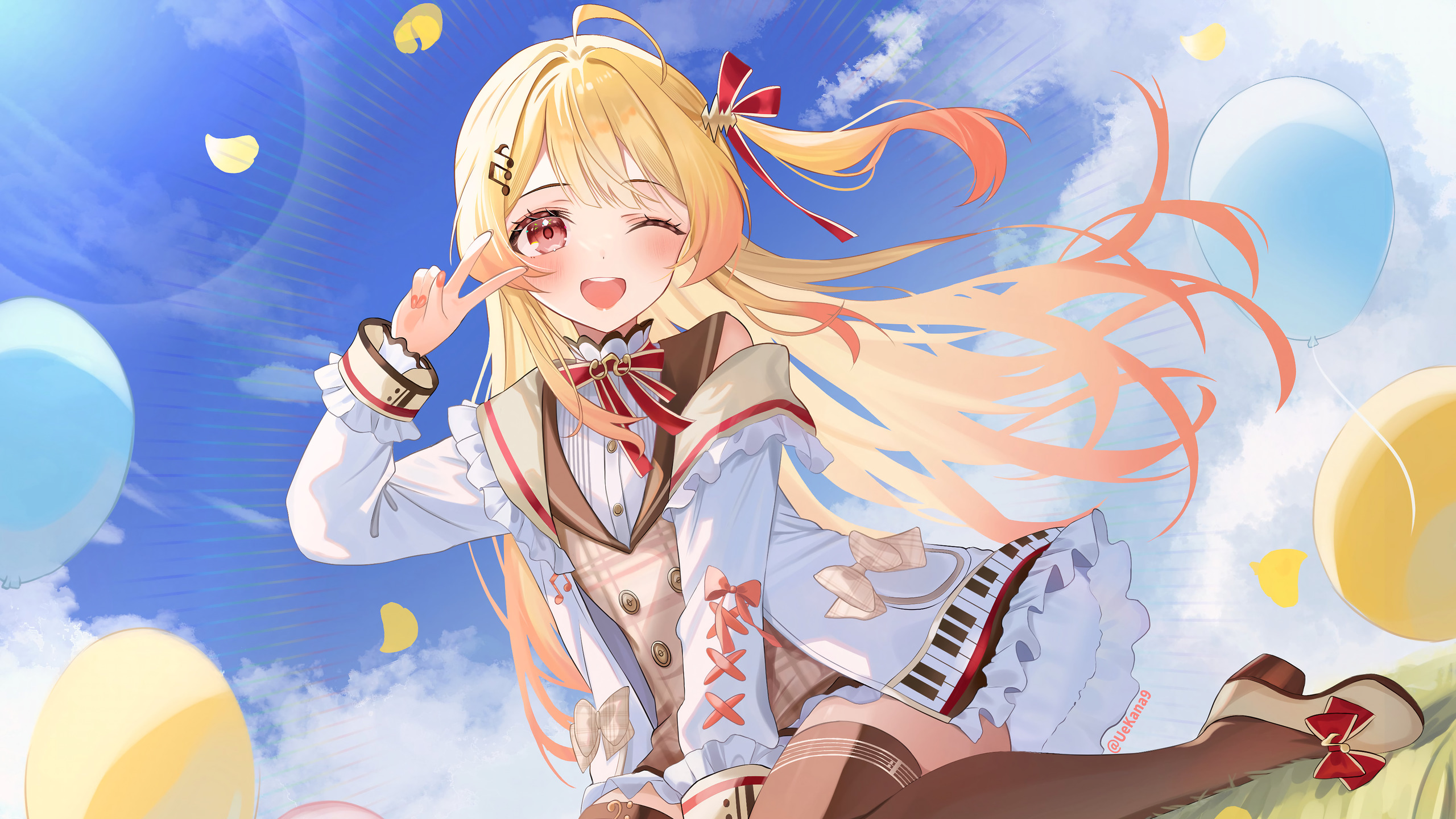 Otonose Kanade Blue Sky Hololive Dev Is 4k Wallpaper | PixieWall